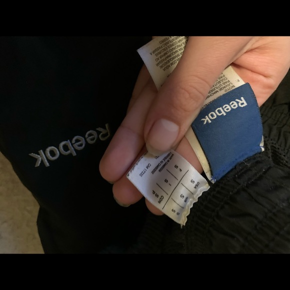 Black Wind breaker Reebok Pants - Picture 2 of 2